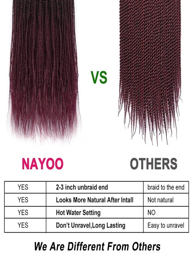 NAYOO Senegalese Twist Crochet Hair - 8 Packs 26 Inch Crochet Hair For Black Women, 35 Strands/Pack Small Twist Crochet Braids Hair Hot Water Setting, Crochet Braiding Hair (26 Inch, 1B/BUG) - Image 3